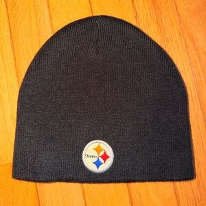 Black Steelers Beanie NFL worn to one game